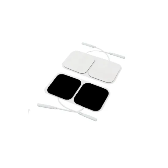 Tens Elektrodu Düz Giriş Kablolu 5x5cm Kare - 5x5 Cm Kablolu Ems Tens Cihazı Elektrotu