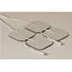 Tens Elektrodu Düz Giriş Kablolu 5x5cm Kare - 5x5 Cm Kablolu Ems Tens Cihazı Elektrotu