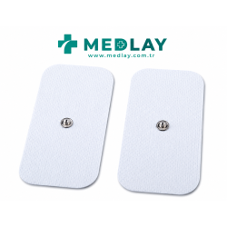 Tens Elektrodu Çıt-Çıt (Snap) Giriş Kablolu 5x9cm Dikdörtgen
