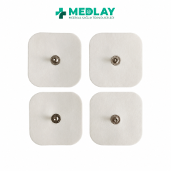 Tens Elektrod Çıtçıtlı 5x5 cm Kare - 5x5 Cm Ems Tens Cihazı Çıt Çıt Elektrot